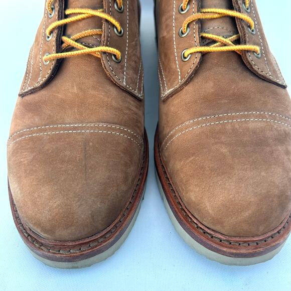 Allen Edmonds Men’s Park City Cap Toe Tan Nubuck Suede Lace Up Boots 11 Camel - Picture 6 of 12